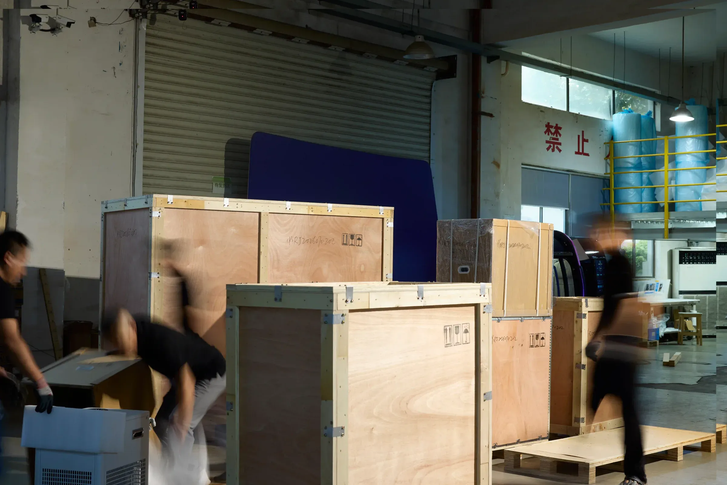 Crated Superhuman chambers ready for dispatch